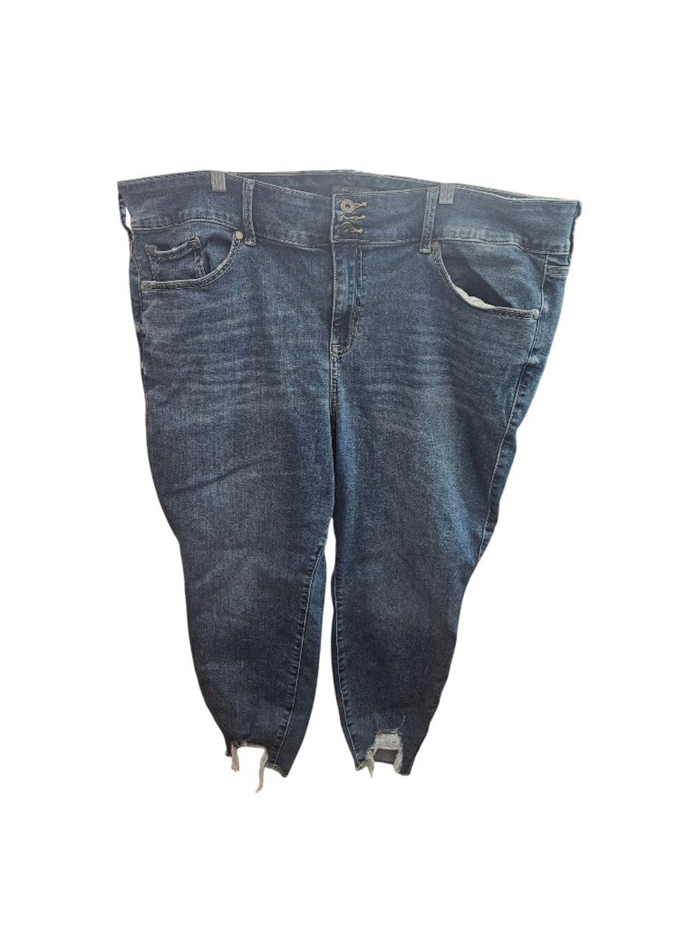Torrid Womens Jegging Jeans Size 26S Dark Wash Distressed Denim Stretch Comfort